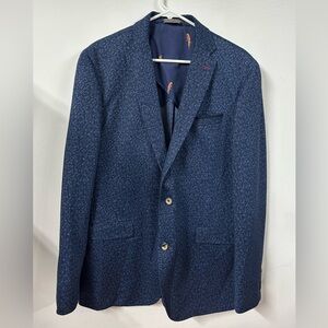 A Fish Named Fred Navy Blue Blazer Sportcoat Jacket Mens 40R 2 Button